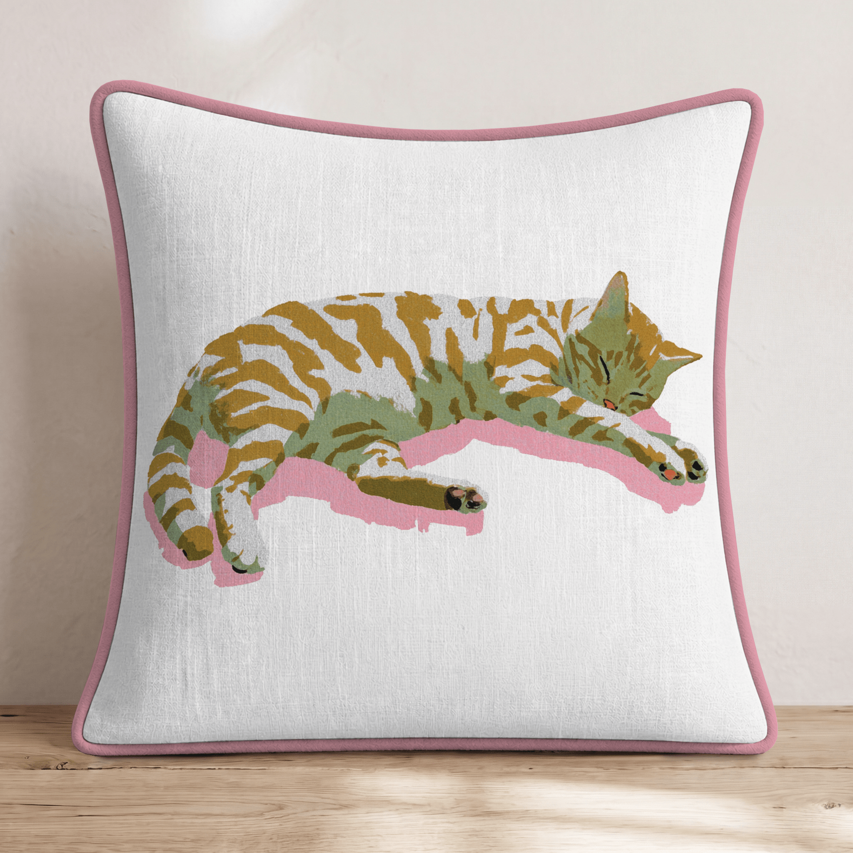 Napping Chester Throw Pillow - Hillcroft Home