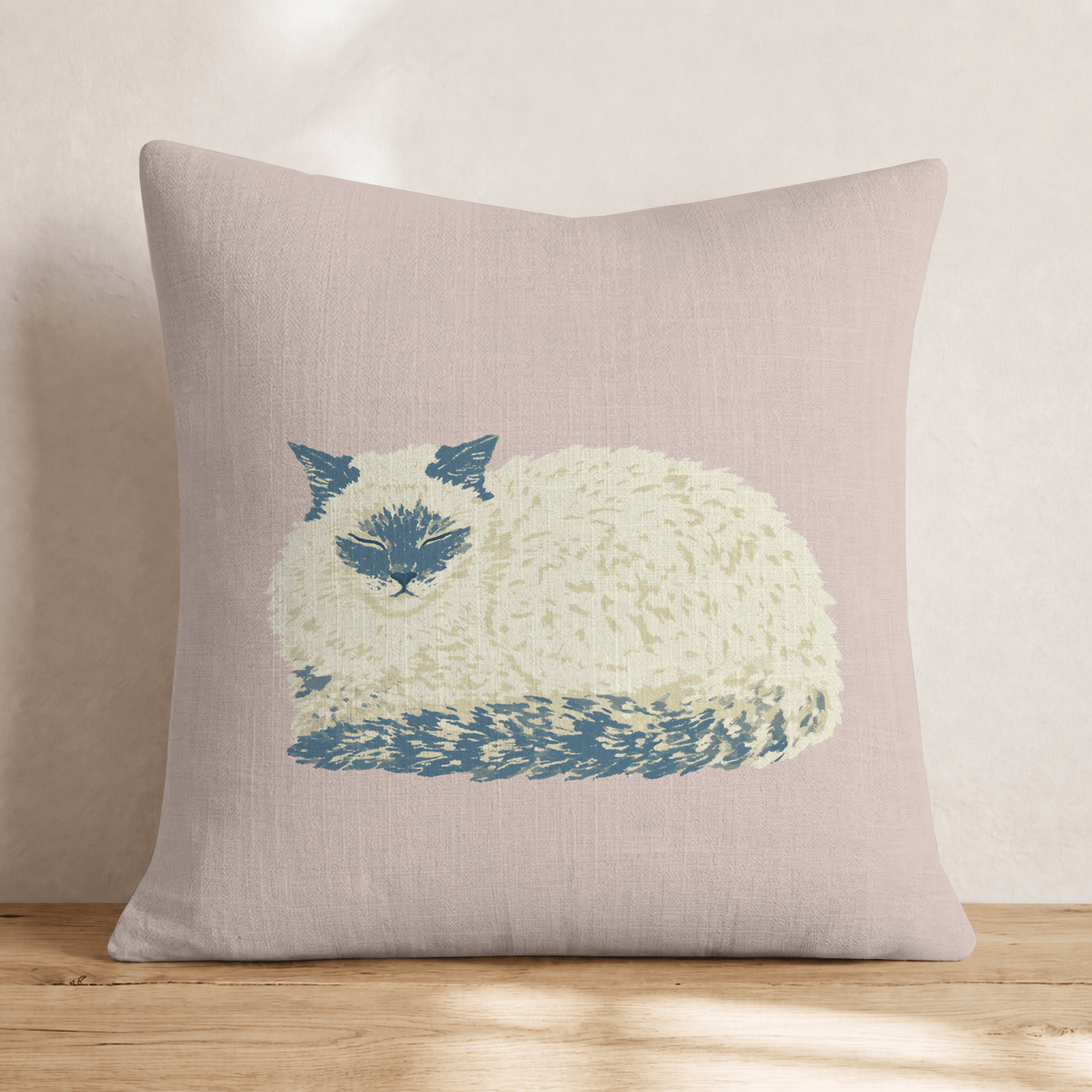 Naptime For The Ragdoll Throw Pillow - Hillcroft Home