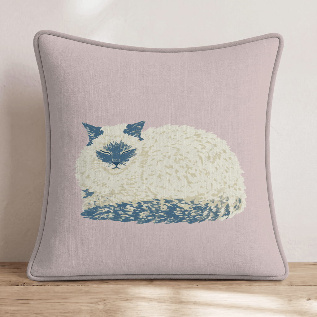 Naptime For The Ragdoll Throw Pillow - Hillcroft Home