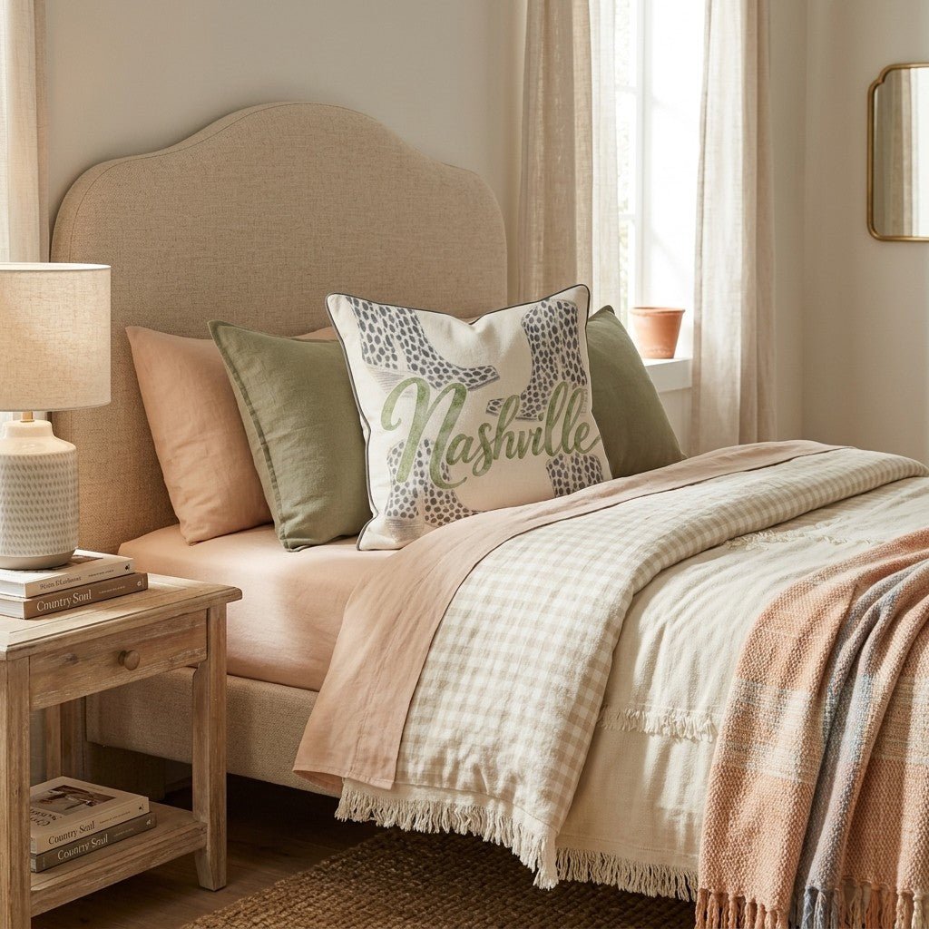 Nashville Boots Throw Pillow - Hillcroft Home