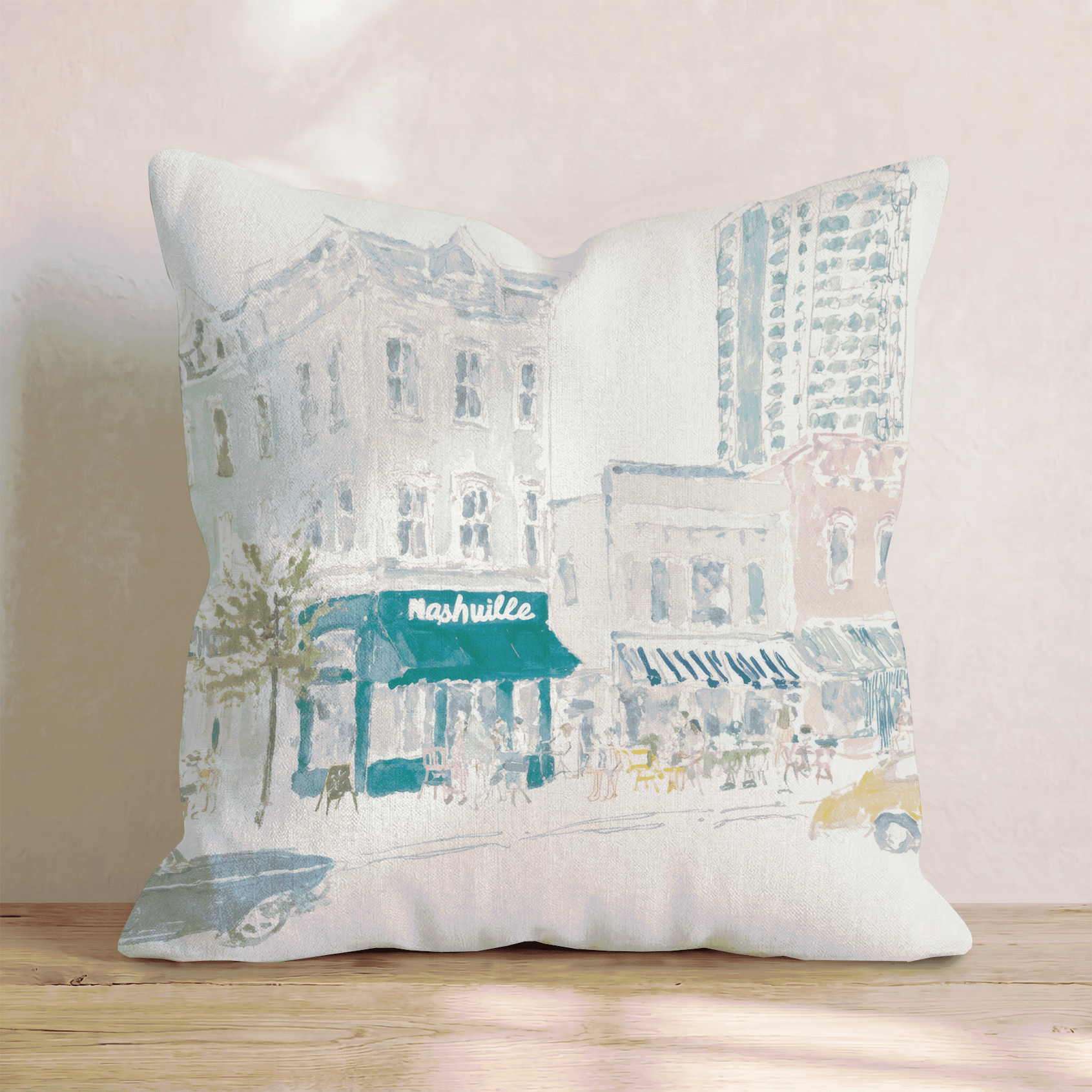 Nashville Cafe Throw Pillow - Hillcroft Home