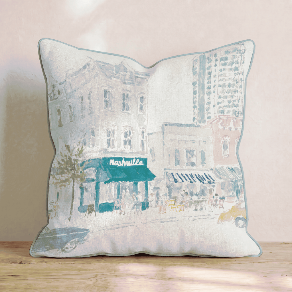 Nashville Cafe Throw Pillow - Hillcroft Home