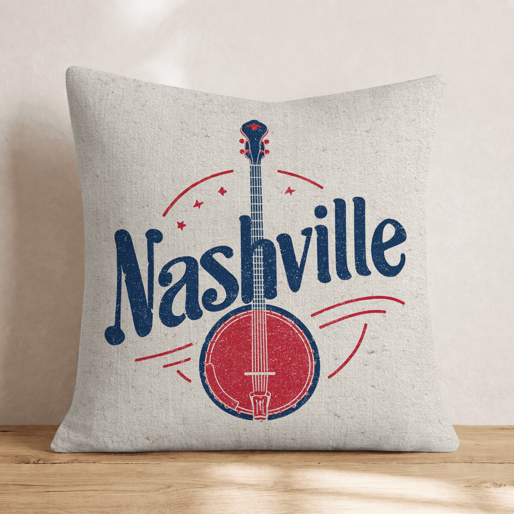 Nashville Guitar Throw Pillow - Hillcroft Home