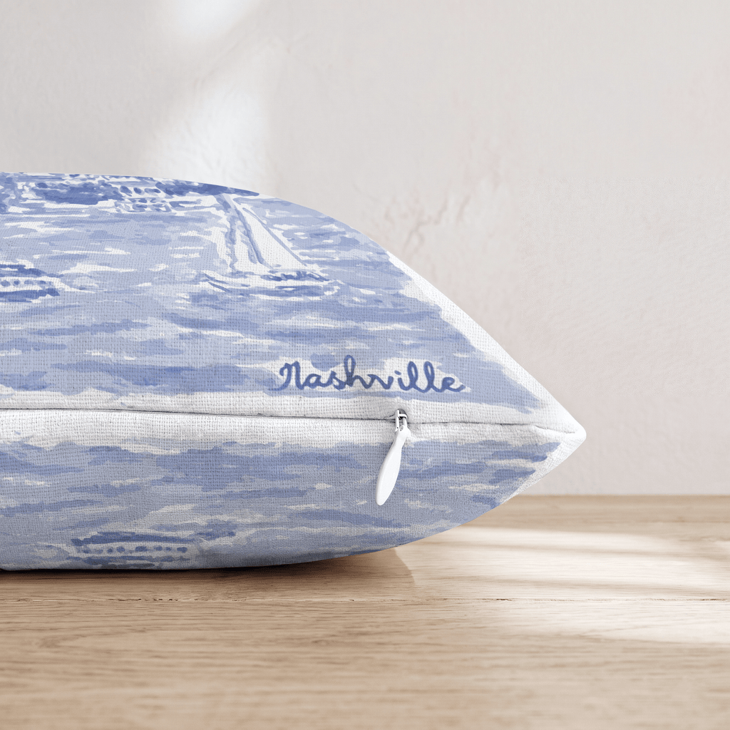 Nashville Waters Throw Pillow - Hillcroft Home