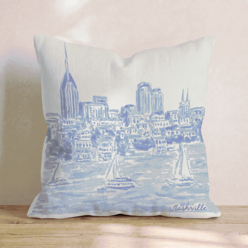 Nashville Waters Throw Pillow - Hillcroft Home