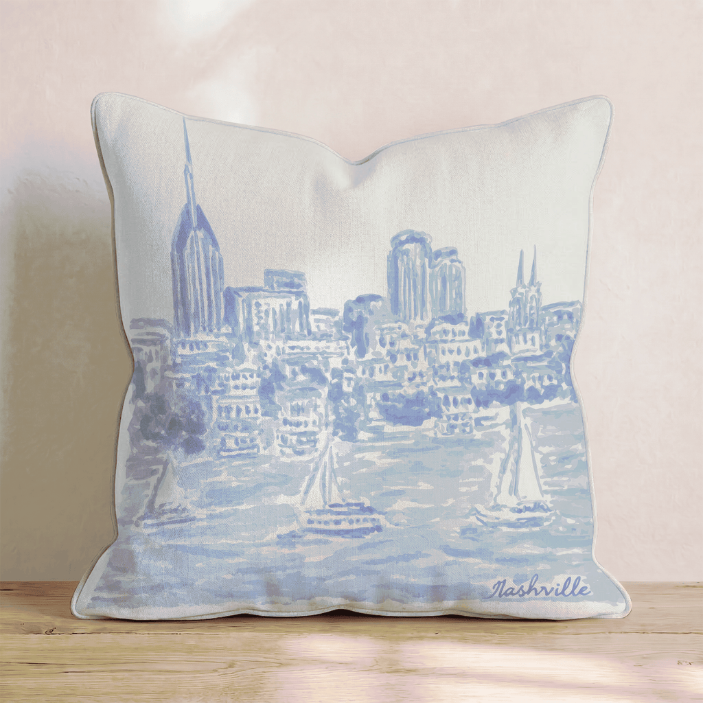 Nashville Waters Throw Pillow - Hillcroft Home