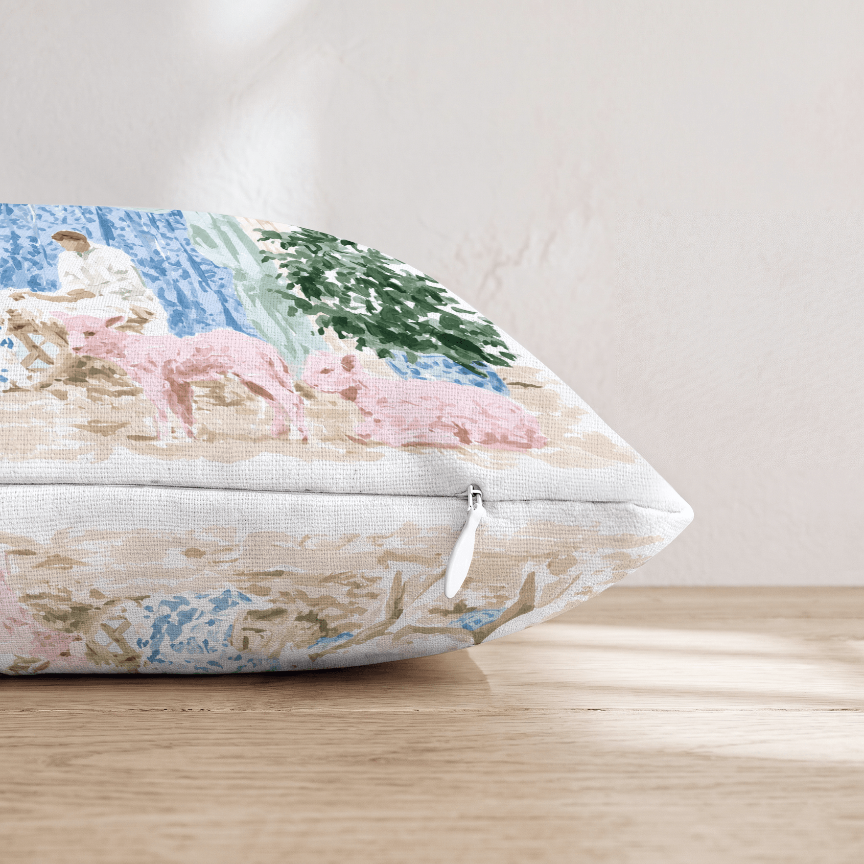 Nativity in Pastel Throw Pillow - Hillcroft Home