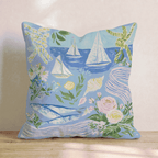 Nautical Collage Throw Pillow - Hillcroft Home
