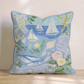 Nautical Collage Throw Pillow - Hillcroft Home