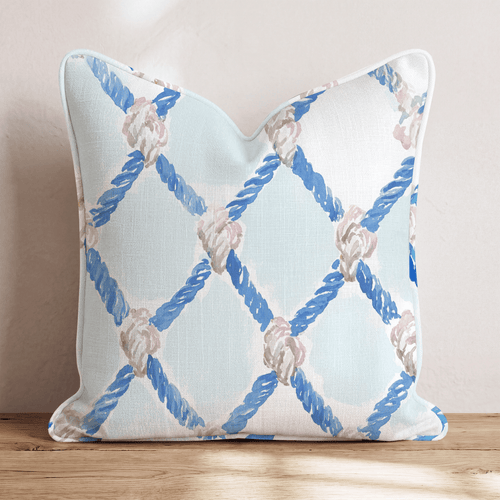 Nautical Rope Repeat Throw Pillow - Hillcroft Home