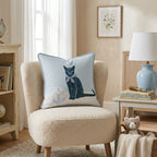 Nautical Russian Blue Throw Pillow - Hillcroft Home