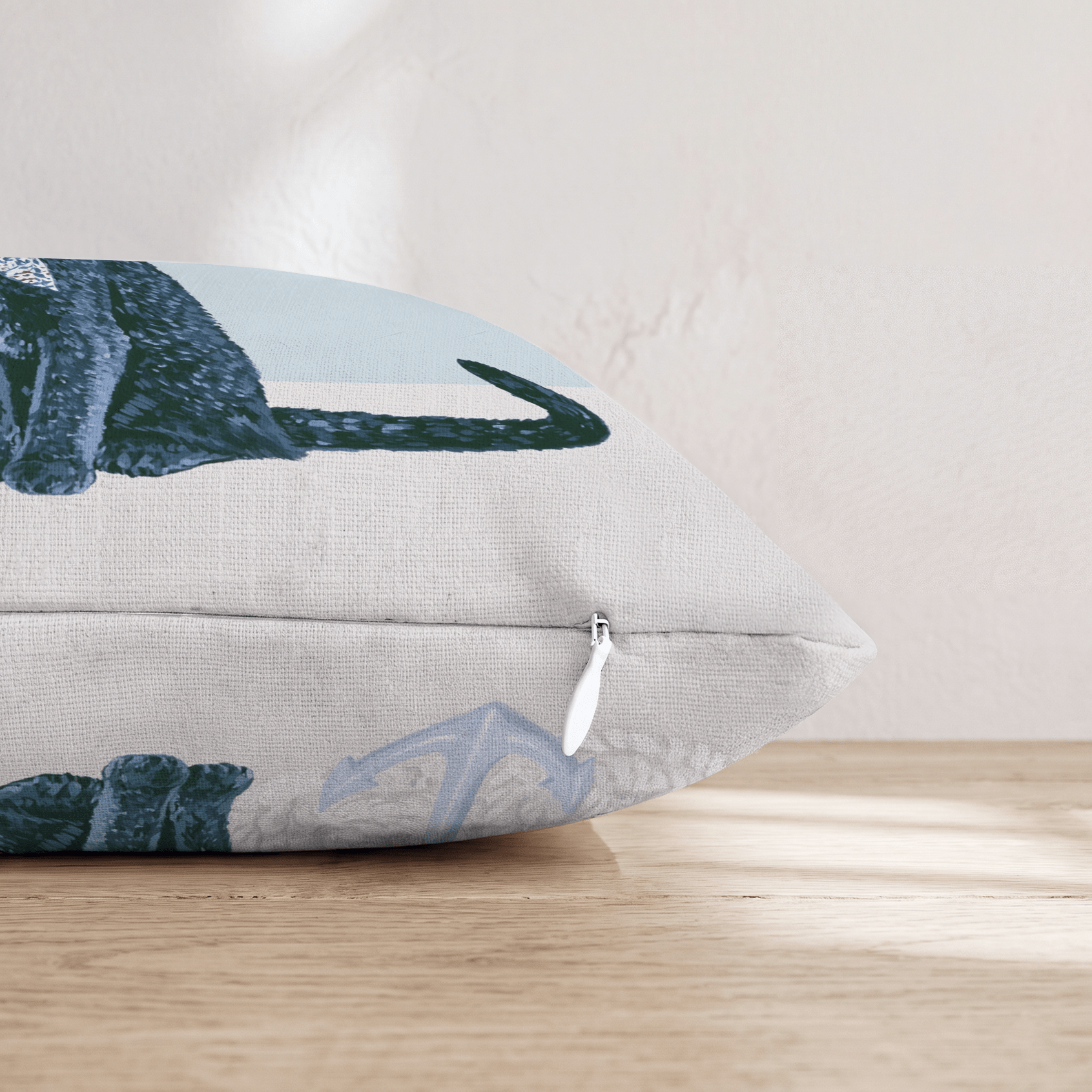 Nautical Russian Blue Throw Pillow - Hillcroft Home