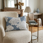 Navy Blue Hydrangeas Throw Pillow - Hillcroft Home
