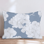 Navy Blue Hydrangeas Throw Pillow - Hillcroft Home