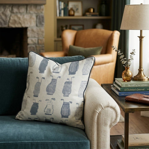 Navy Golf Caddy Throw Pillow - Hillcroft Home