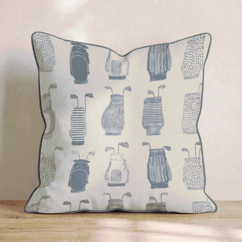 Navy Golf Caddy Throw Pillow - Hillcroft Home