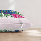 Navy Ornament Locomotive Throw Pillow - Hillcroft Home