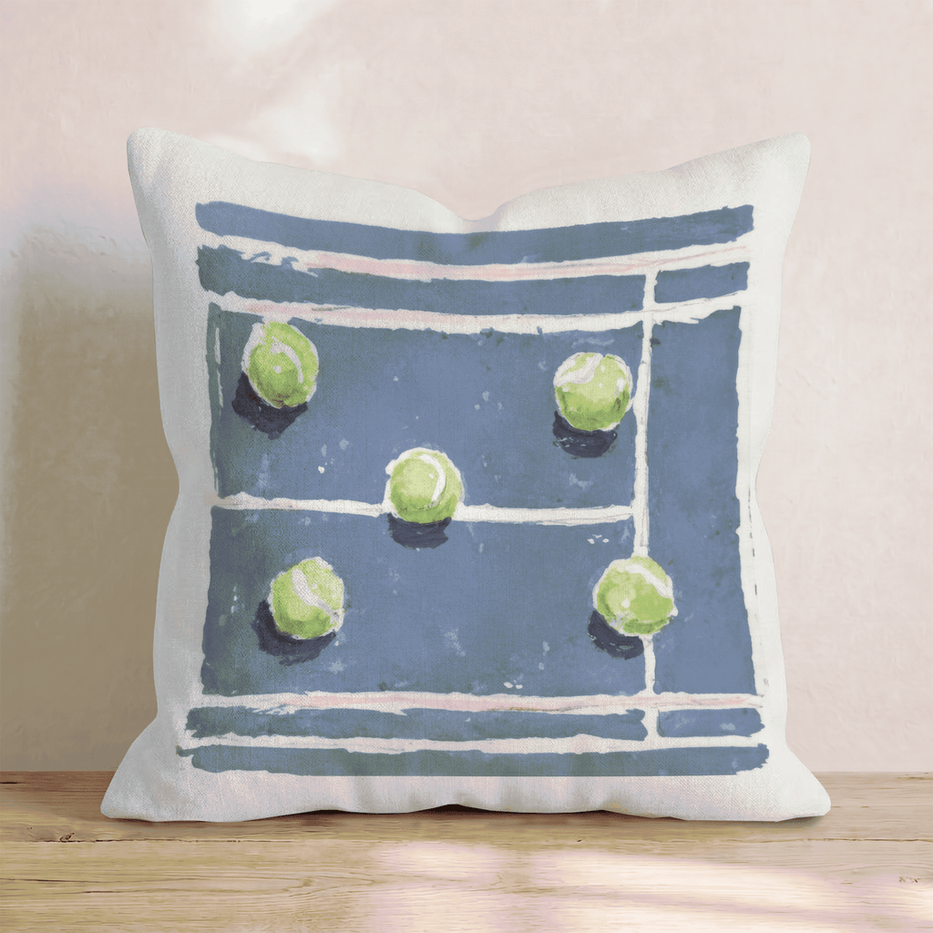 Navy Tennis Court Throw Pillow - Hillcroft Home