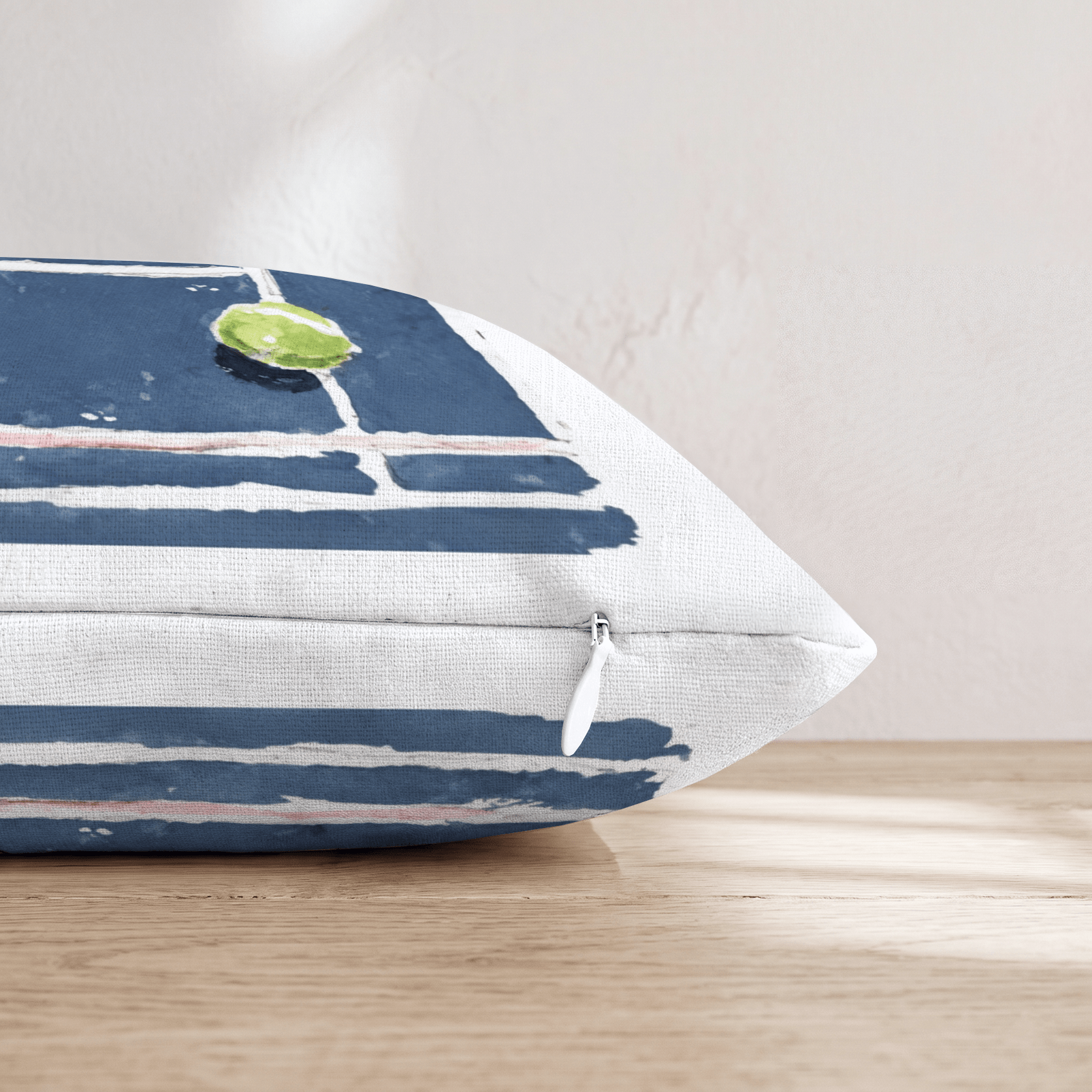 Navy Tennis Court Throw Pillow - Hillcroft Home