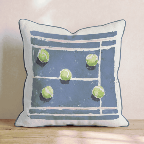 Navy Tennis Court Throw Pillow - Hillcroft Home