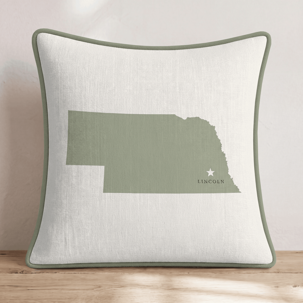 Nebraska State Capital Throw Pillow - Hillcroft Home
