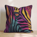 Neon Zebra Eye Throw Pillow - Hillcroft Home