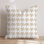 Neutral Houndstooth Throw Pillow - Hillcroft Home