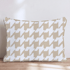 Neutral Houndstooth Throw Pillow - Hillcroft Home