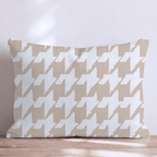 Neutral Houndstooth Throw Pillow - Hillcroft Home