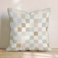 Neutral Mosaic Check Throw Pillow - Hillcroft Home