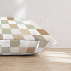 Neutral Mosaic Check Throw Pillow - Hillcroft Home