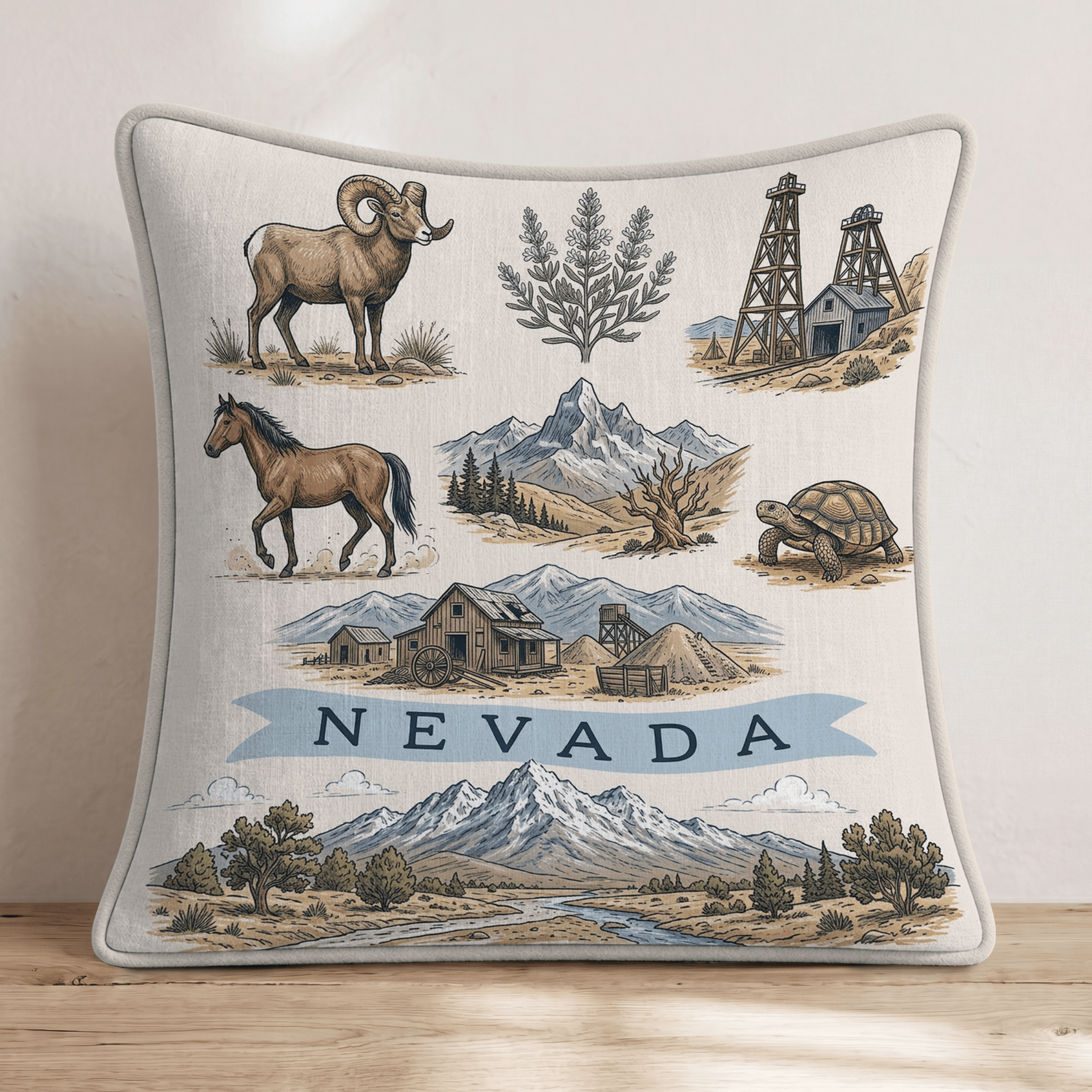 Nevada Gallery Throw Pillow - Hillcroft Home