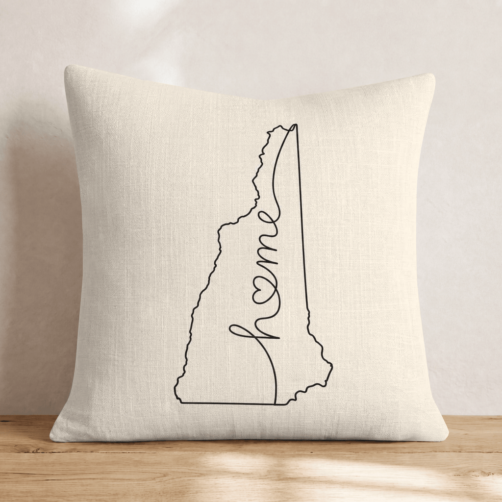 New Hampshire Home Throw Pillow - Hillcroft Home