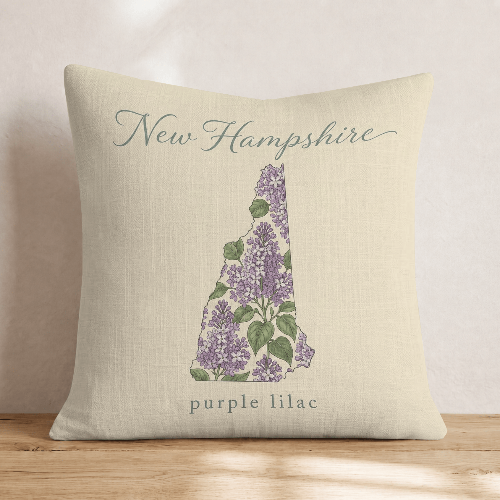 New Hampshire State Flower Throw Pillow - Hillcroft Home