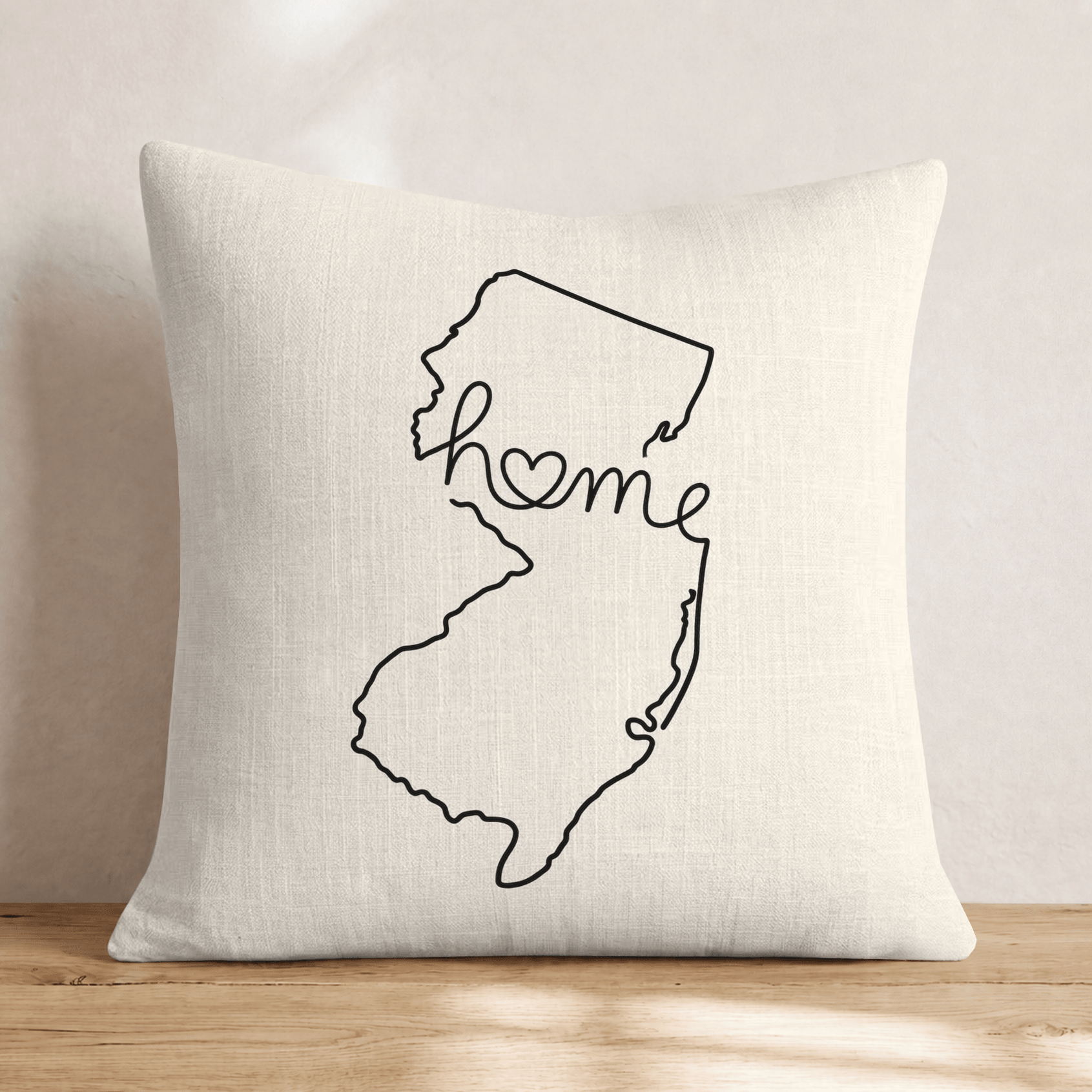 New Jersey Home Throw Pillow - Hillcroft Home