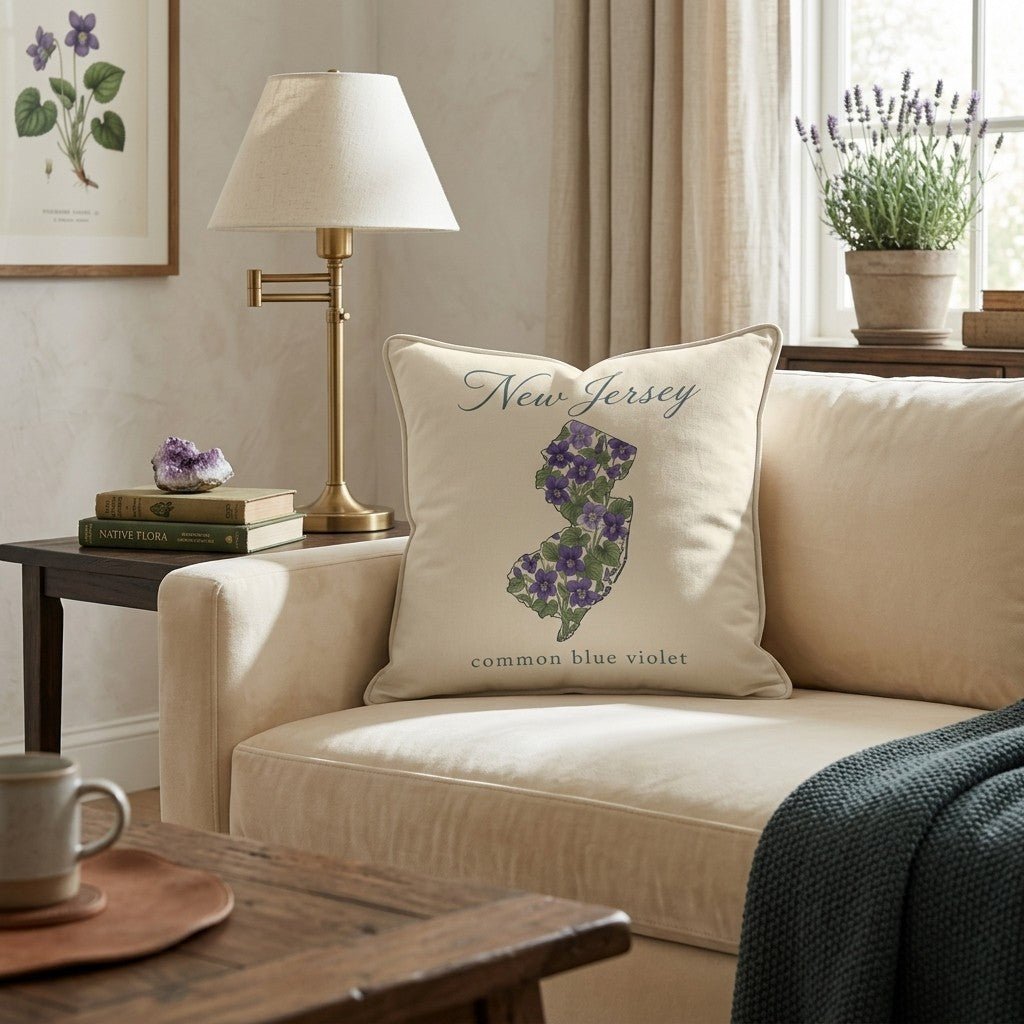 New Jersey State Flower Throw Pillow - Hillcroft Home