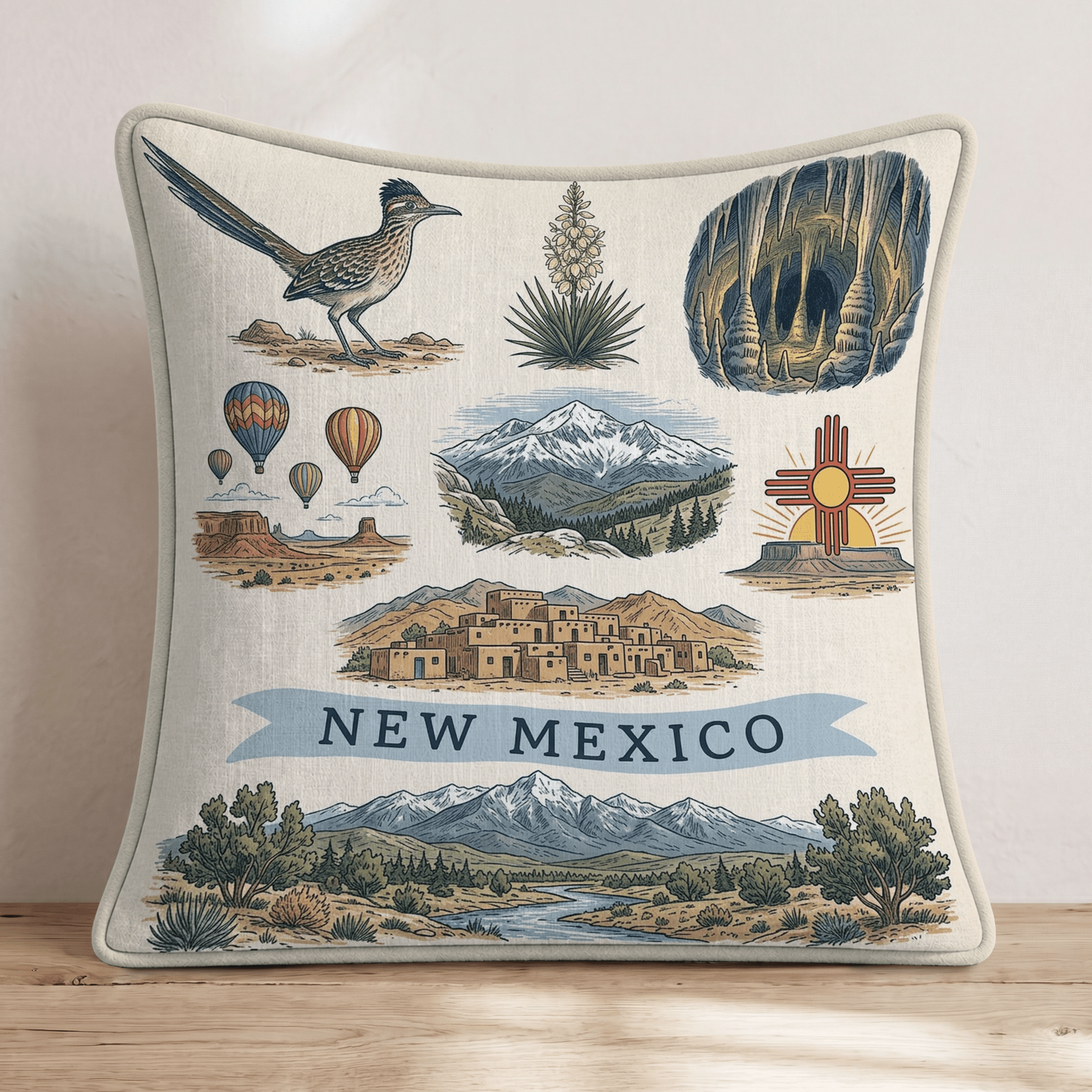 New Mexico Gallery Throw Pillow - Hillcroft Home