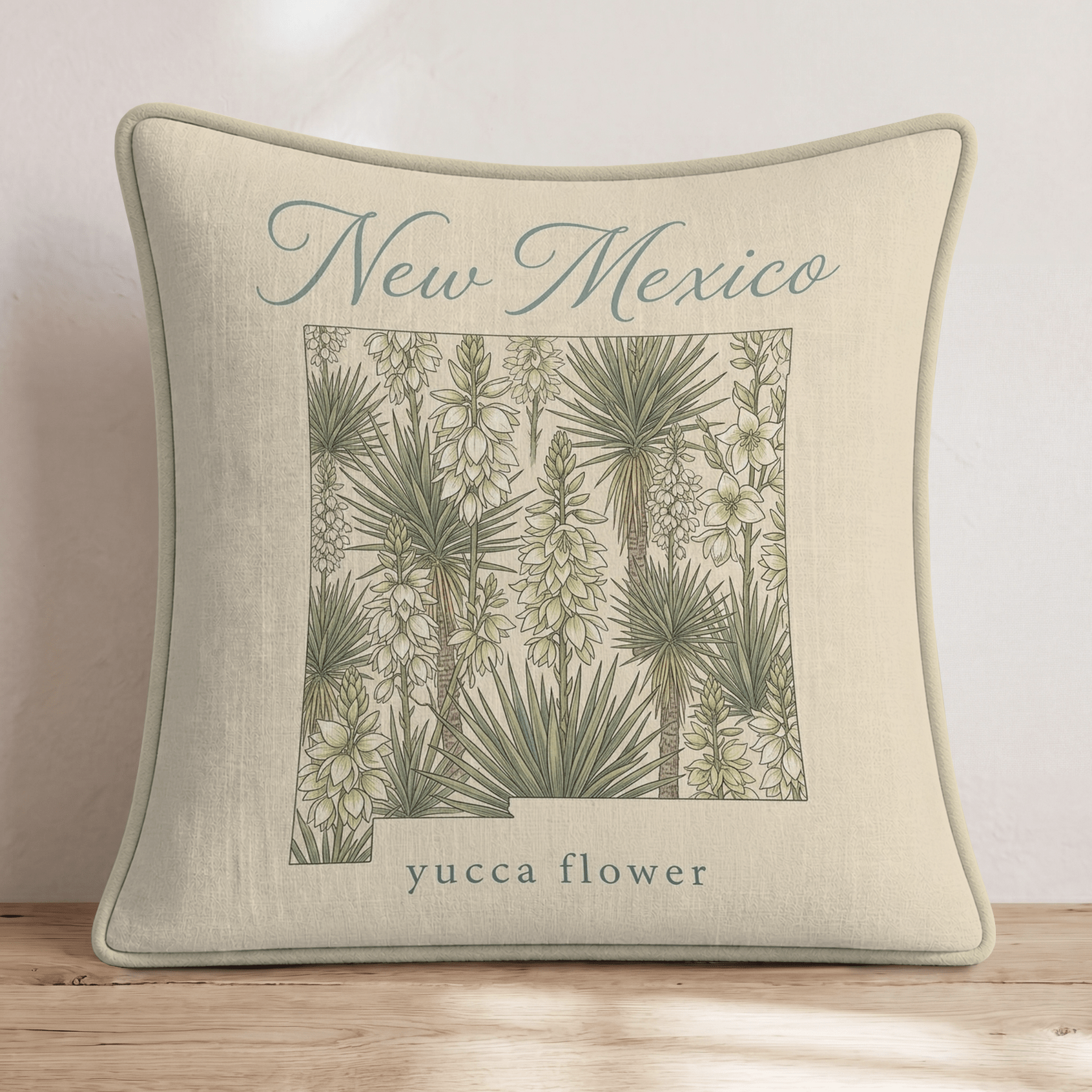 New Mexico State Flower Throw Pillow - Hillcroft Home