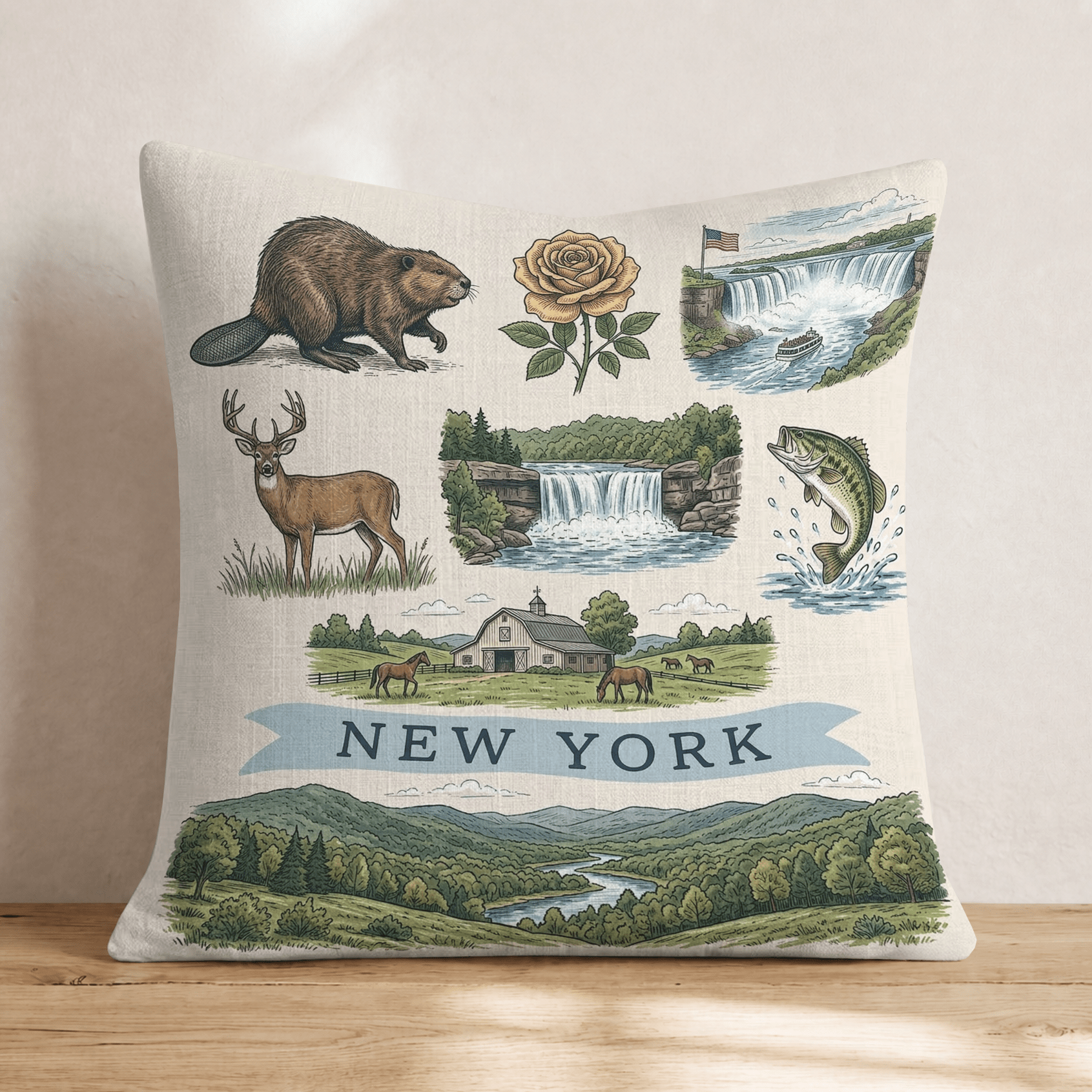 New York Gallery Throw Pillow - Hillcroft Home