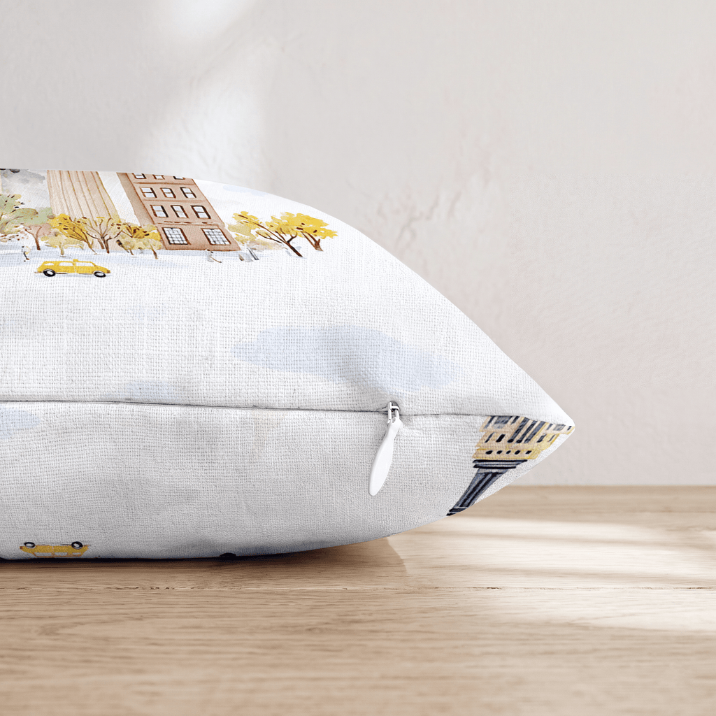 New York Taxi Throw Pillow - Hillcroft Home