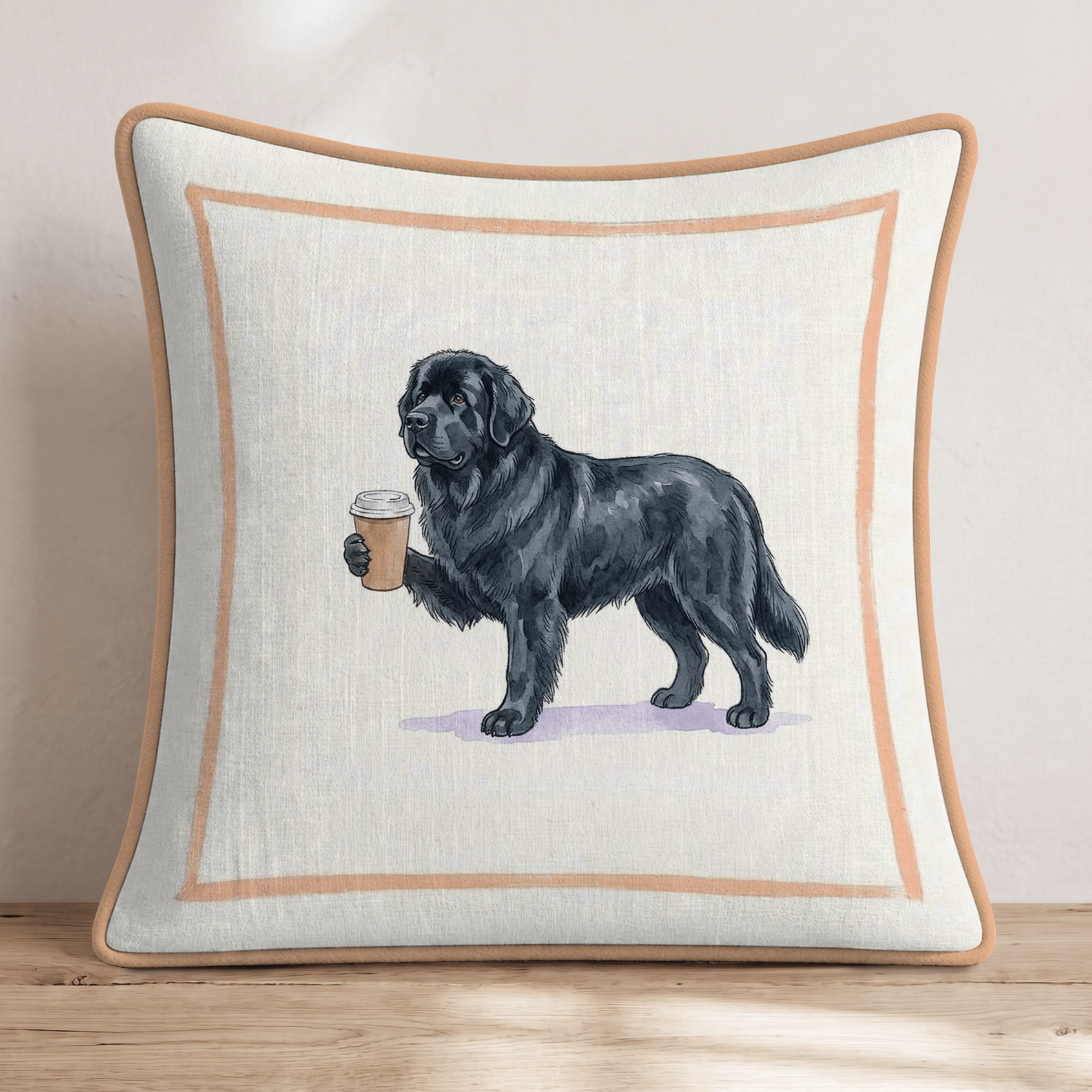 Newfoundland Coffee Throw Pillow - Hillcroft Home