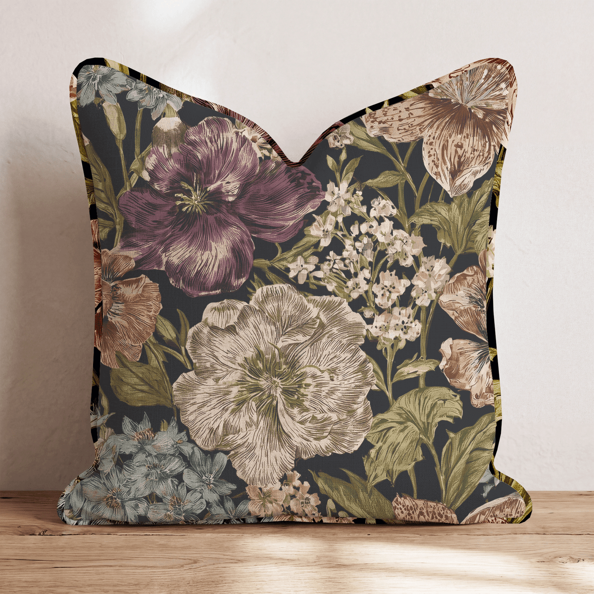 Night Blooms Throw Pillow throw pillow - Hillcroft Home