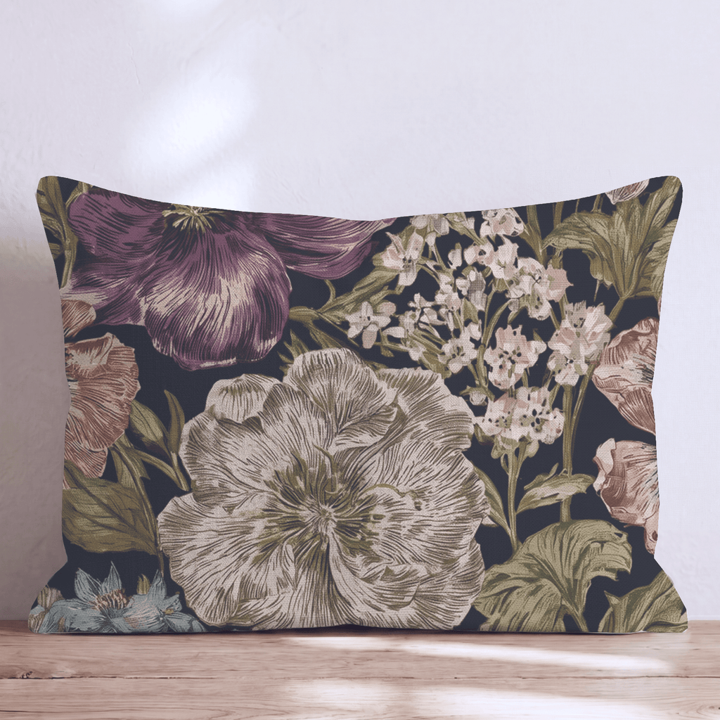 Night Blooms Throw Pillow throw pillow - Hillcroft Home