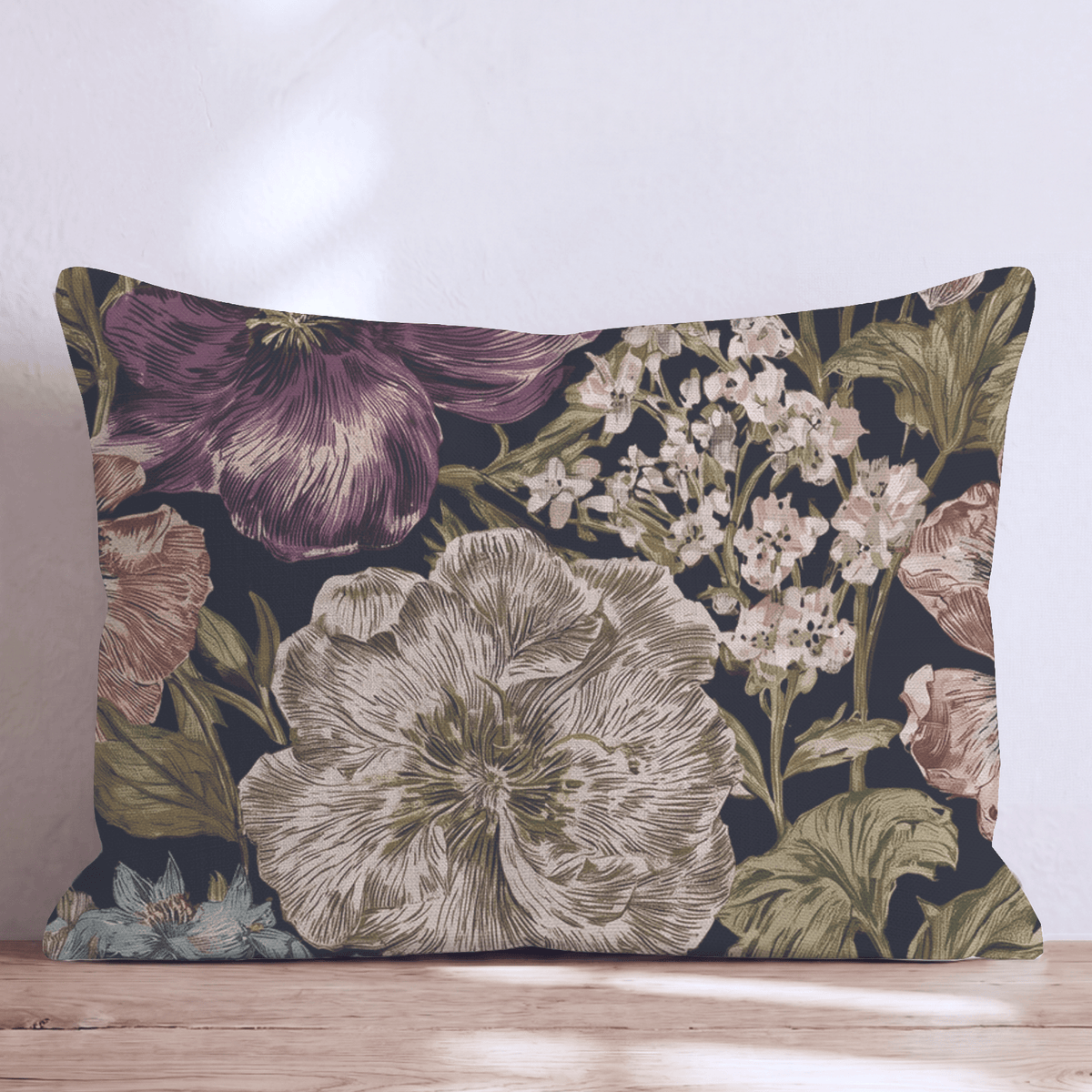 Night Blooms Throw Pillow throw pillow - Hillcroft Home