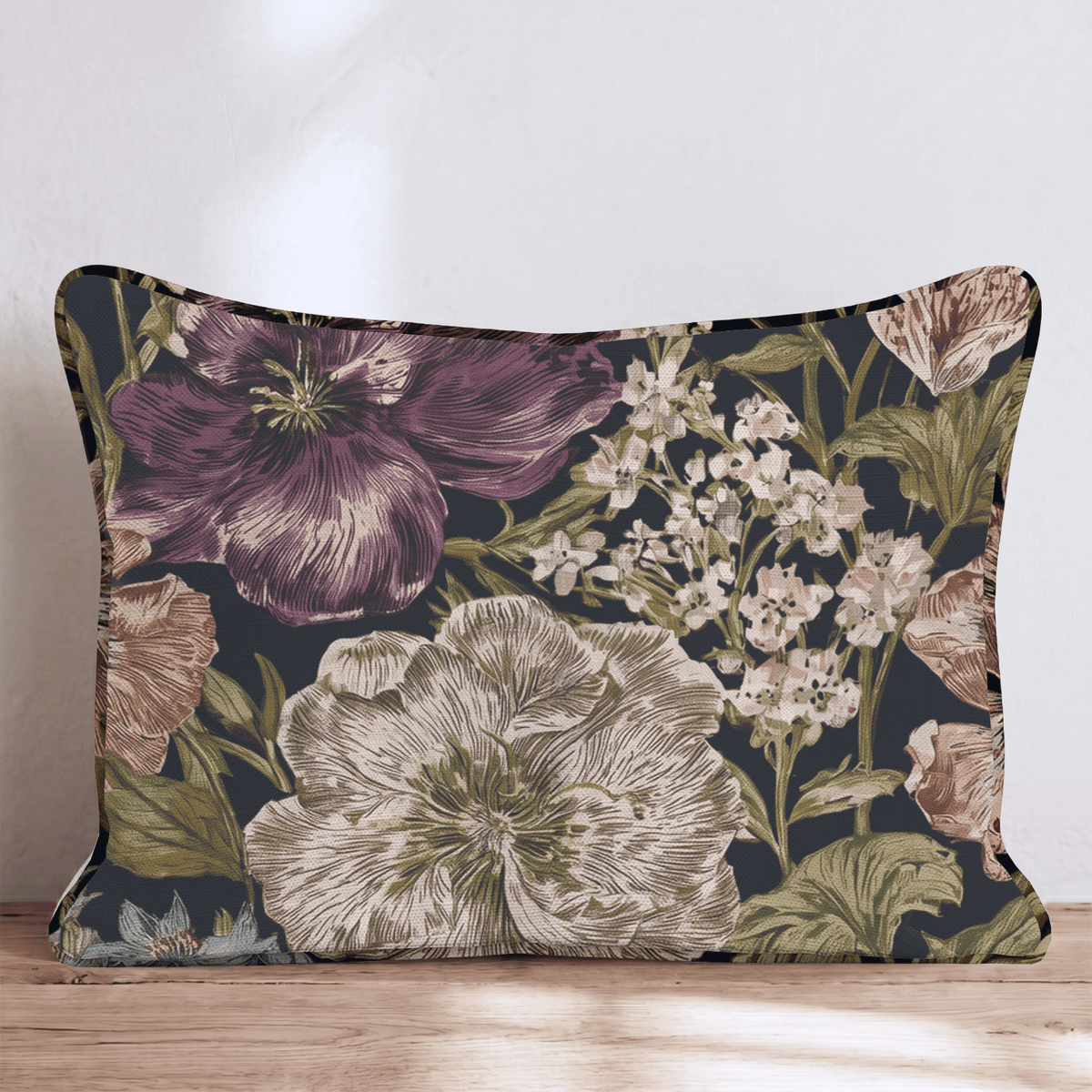 Night Blooms Throw Pillow throw pillow - Hillcroft Home