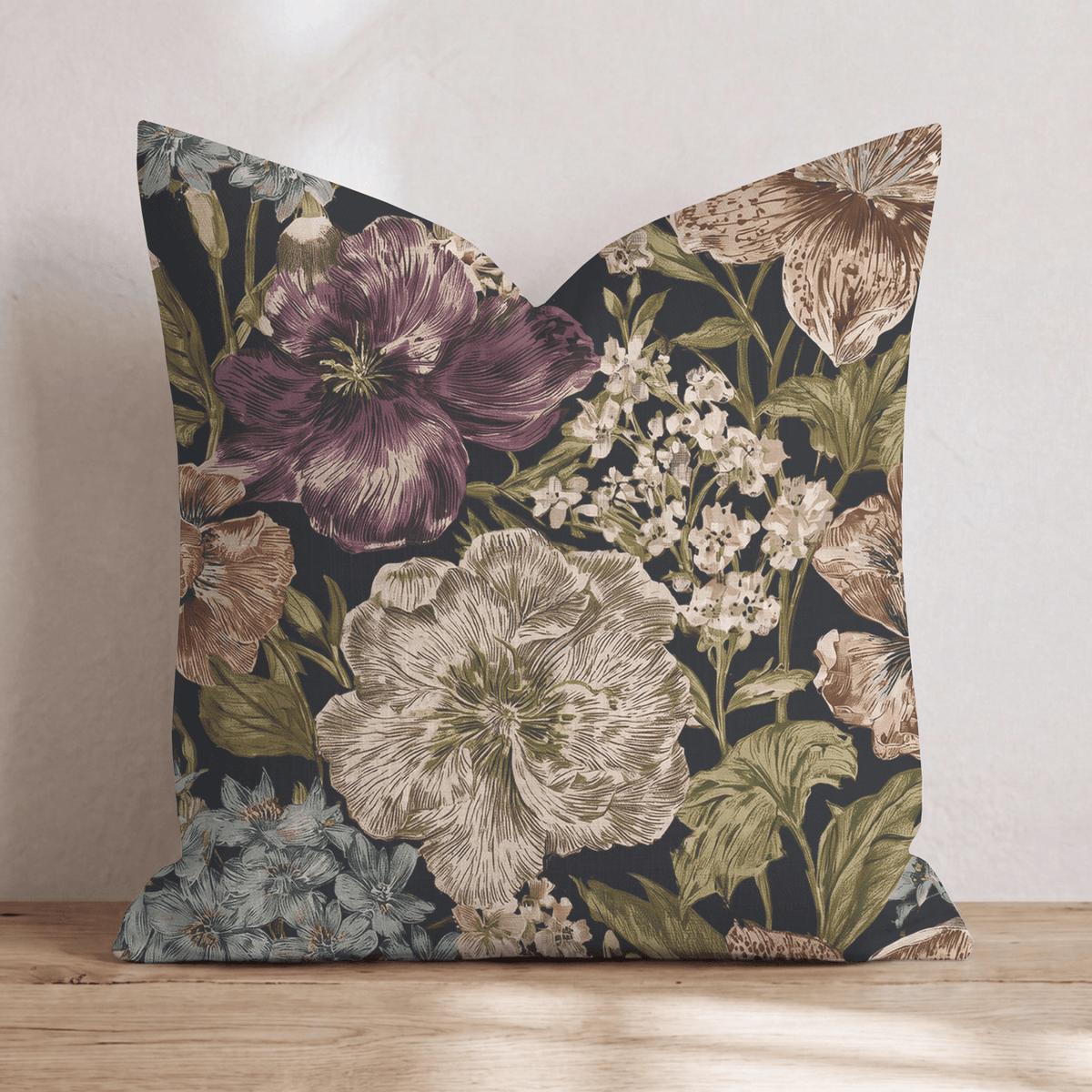 Night Blooms Throw Pillow throw pillow - Hillcroft Home