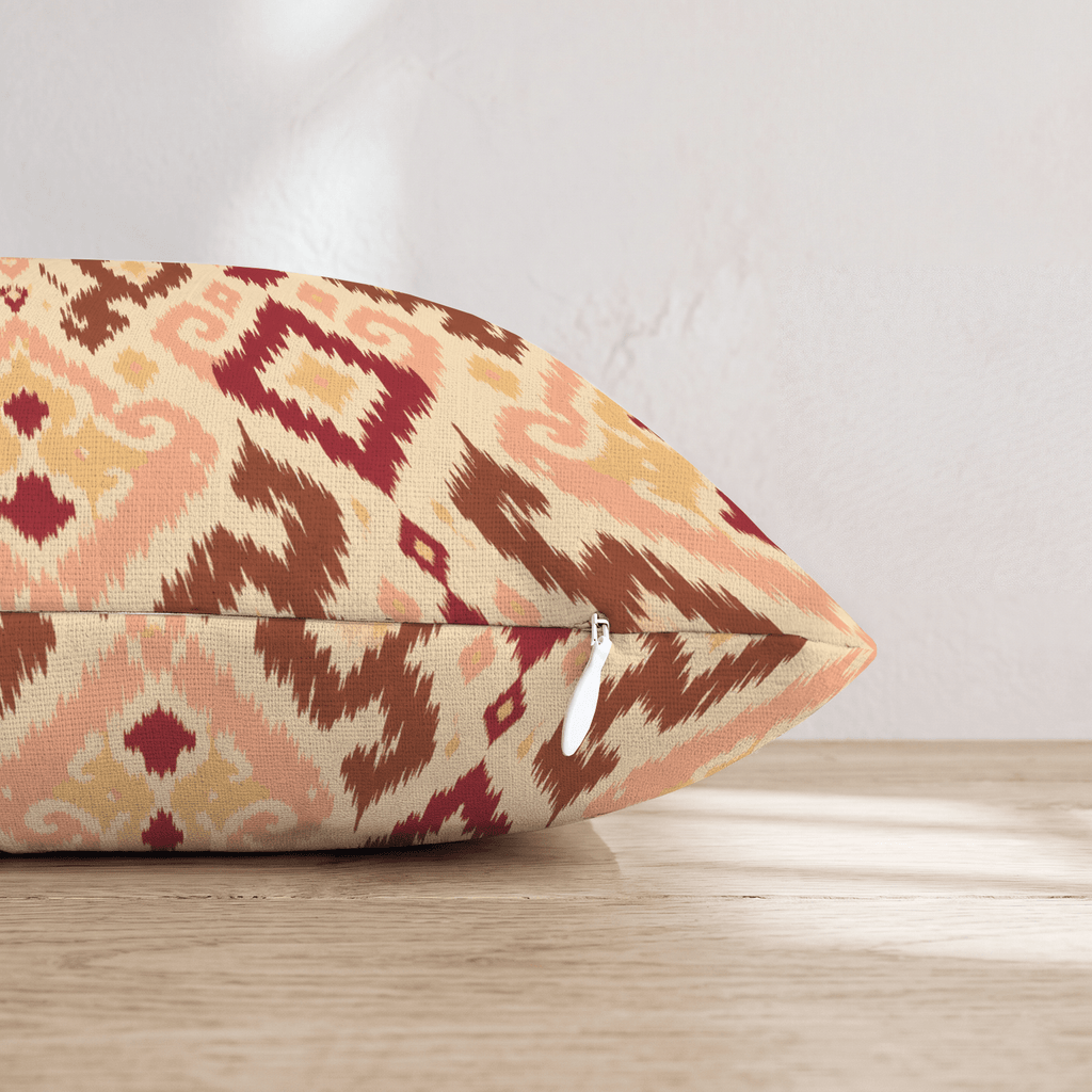 Niles Ikat Throw Pillow - Hillcroft Home