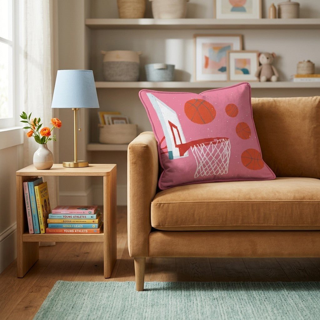 No Look Pass Throw Pillow - Hillcroft Home