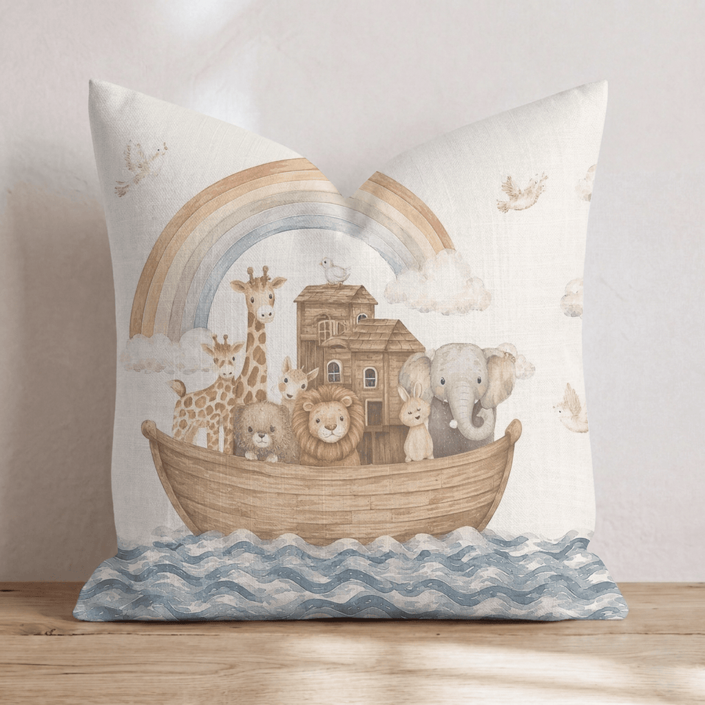 Noahs Ark Throw Pillow - Hillcroft Home
