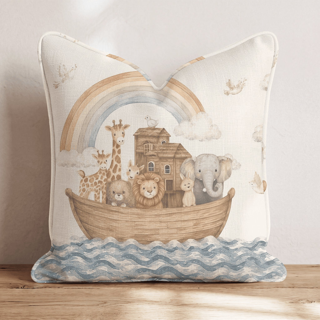 Noahs Ark Throw Pillow - Hillcroft Home